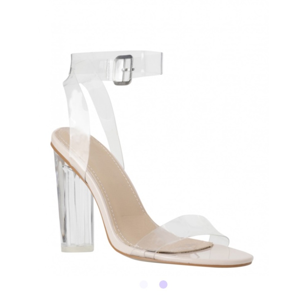 La Moda Clear Block Heels